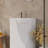 Homary 15.55'' White Stone Rectangular Bathroom Sink