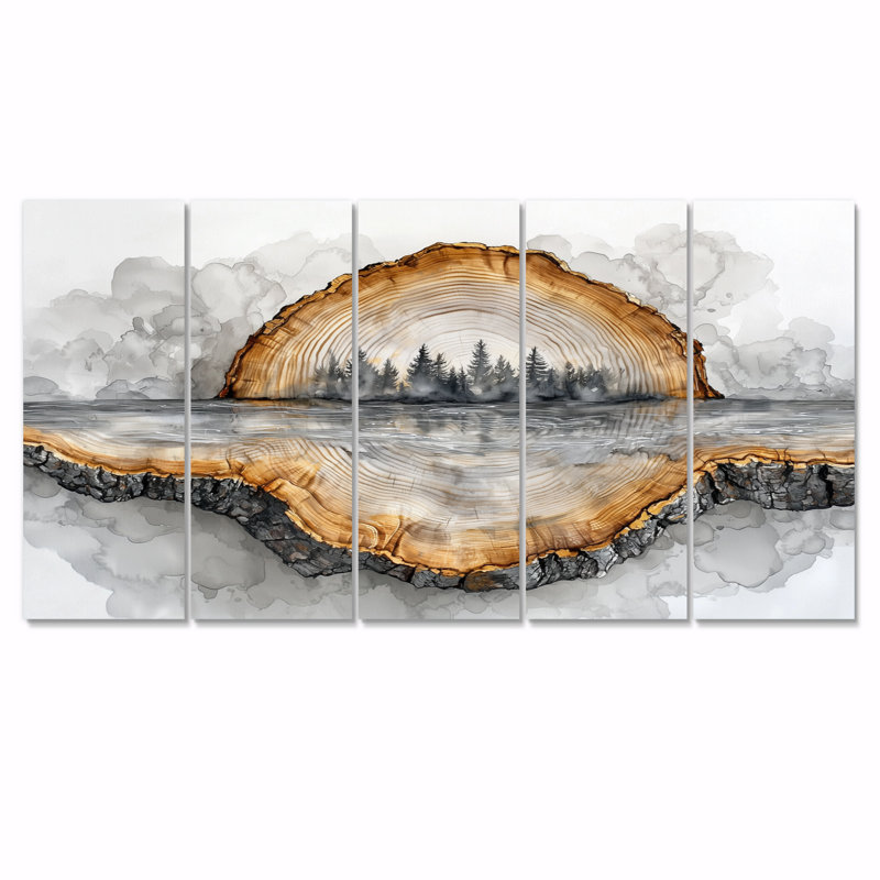 Mulroney - Art mural - Ensemble d'art mural, H 32 po x l 80 po, 5