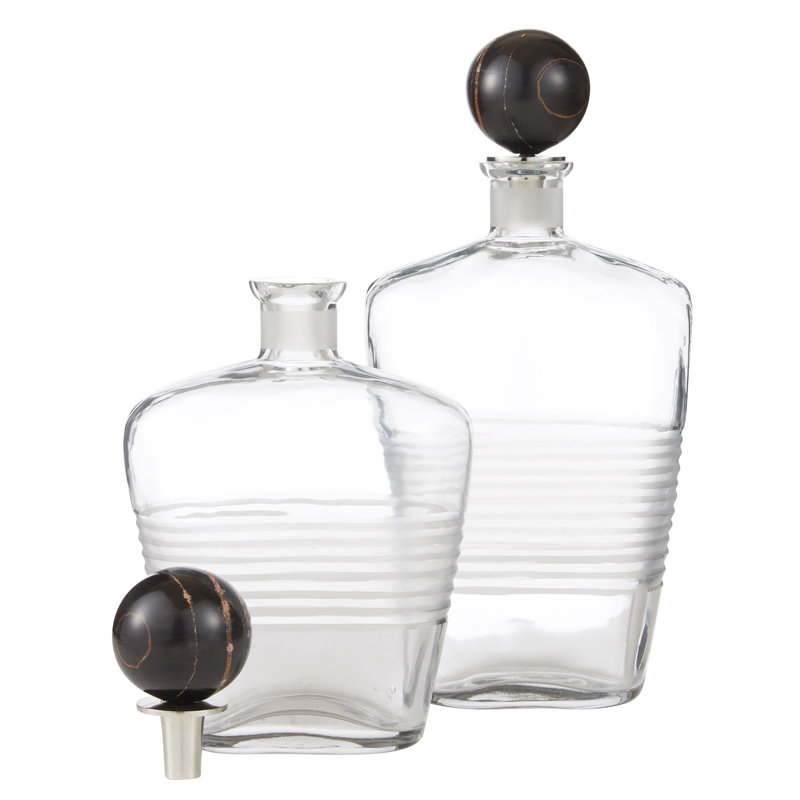 Eaves Decanters, Set Of 2