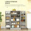 Rangement réglable à 5 niveaux, garde-manger, pour la cuisine, tablettes de porte, portes doubles-796653631