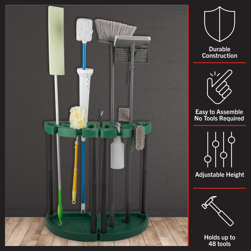 Stalwart 2-Pack Tool Organizer - Garage Storage Rack - Organize Yard Tools - Corner Rack for Home or Shed - Easy to Assemble Utility Racks
