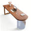Bureau rectangulaire en bois massif noyer-1854749852