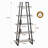 5-Tier Ladder Bookshelf, 71" Industrial Wood and Metal Open Bookcase for Living Room, Office, or Kitchen-724314377