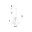 Luminaire suspendu géométrique moderne 20 po en duvet avec finition noire - 1 lumière avec base E26 pour salle à manger ou cuisine-1668557075