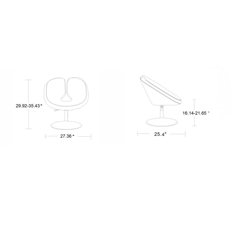 Fauteuil papasan pivotant de 27,6 po de large Clithall, Mélange de coton rouge