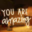 Enseigne lumineuse au néon You Are Amazing Led