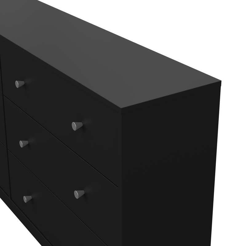 Clanton 56.34'' W 6 - Drawer Dresser, Black