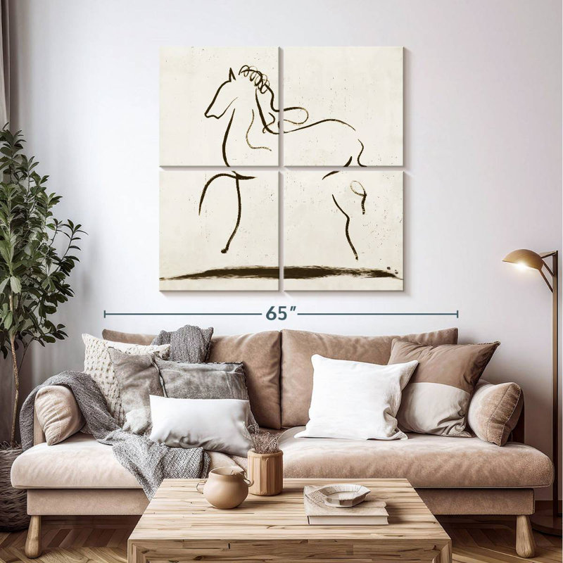 Illustration d'un cheval Brampt, H 45 po x l 45 po