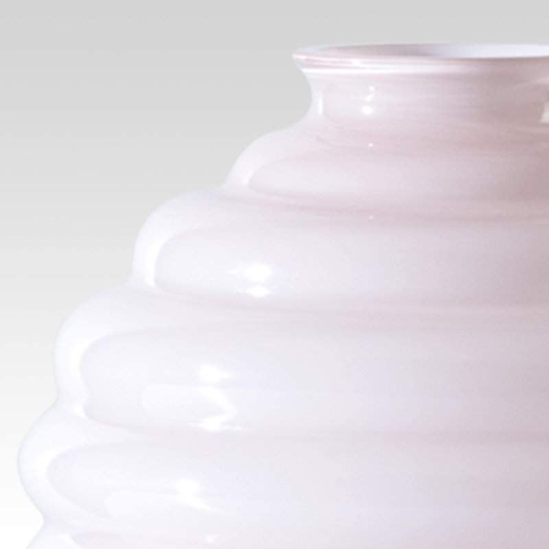 Deco Vase, Cipria Pink, 9.65" H x 9.06" W x 9.06" D