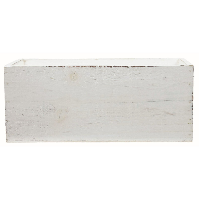 Boîte à fleurs Abrahamsen, Blanc, H 4,25 po x l 10,5 po x P 5,5 po