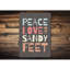 Plaque en aluminium Sandy Feet-2018770360