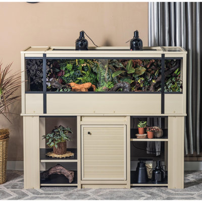 New Age Pet ECOFLEX X-Large Reptile Enclosure with Matching Cabinet Stand Set in Maple