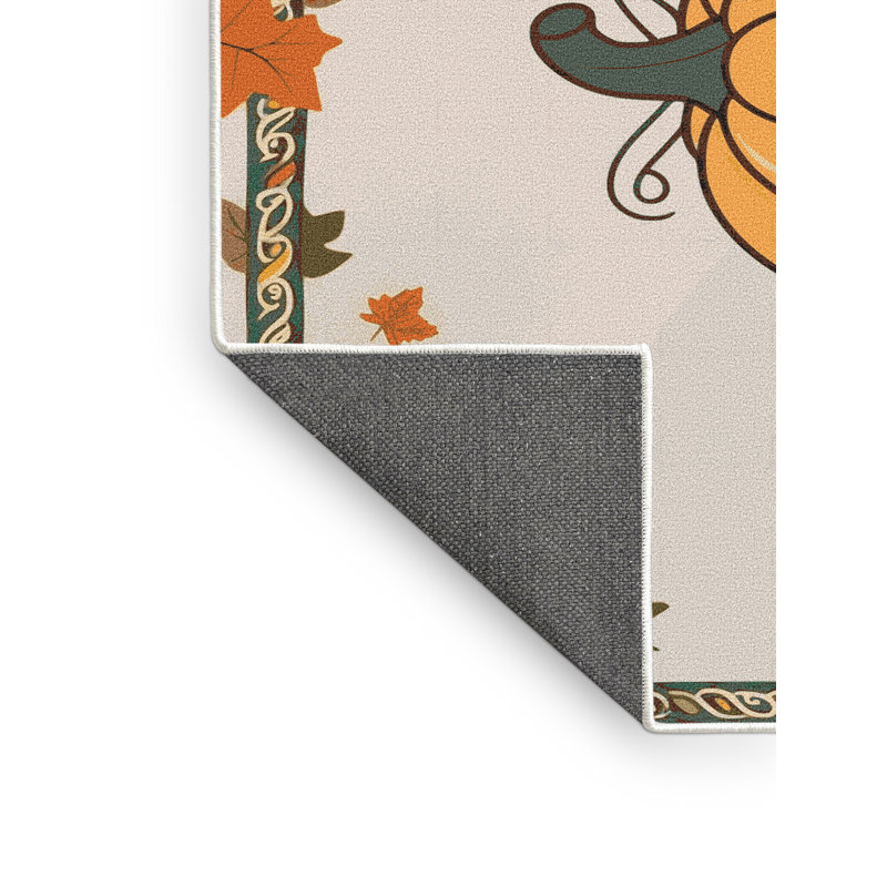 Tapis de vacances d'Halloween The Holiday Aisle®, Rectangle 8' x 10'