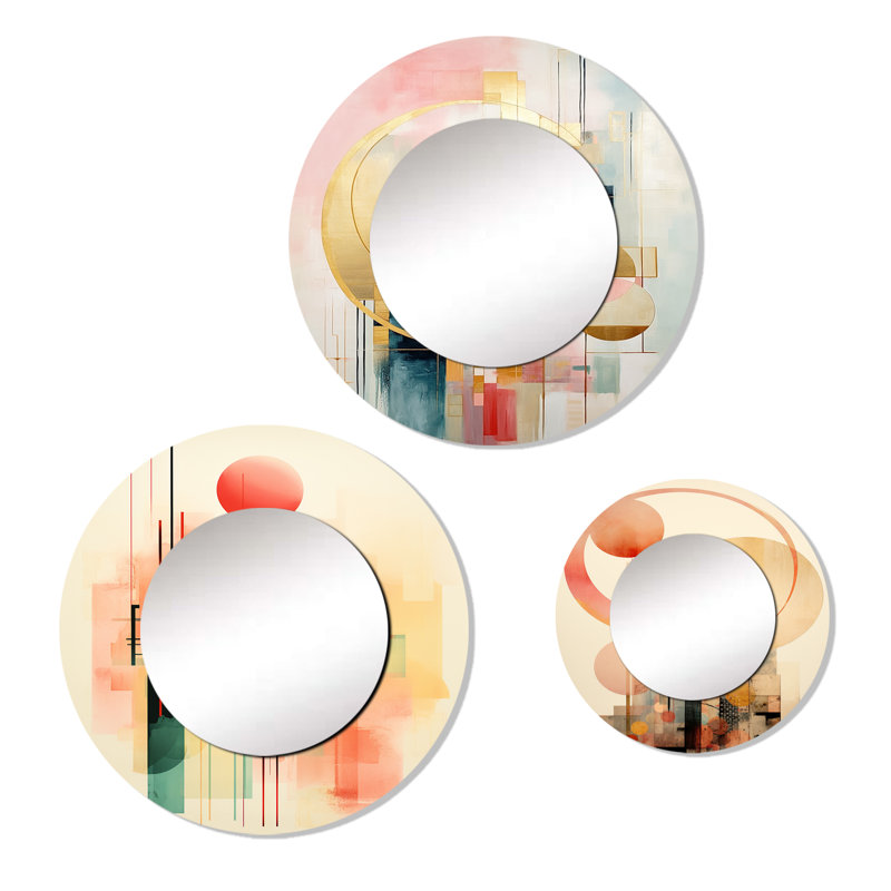 Anzavia Metal Round Mirror