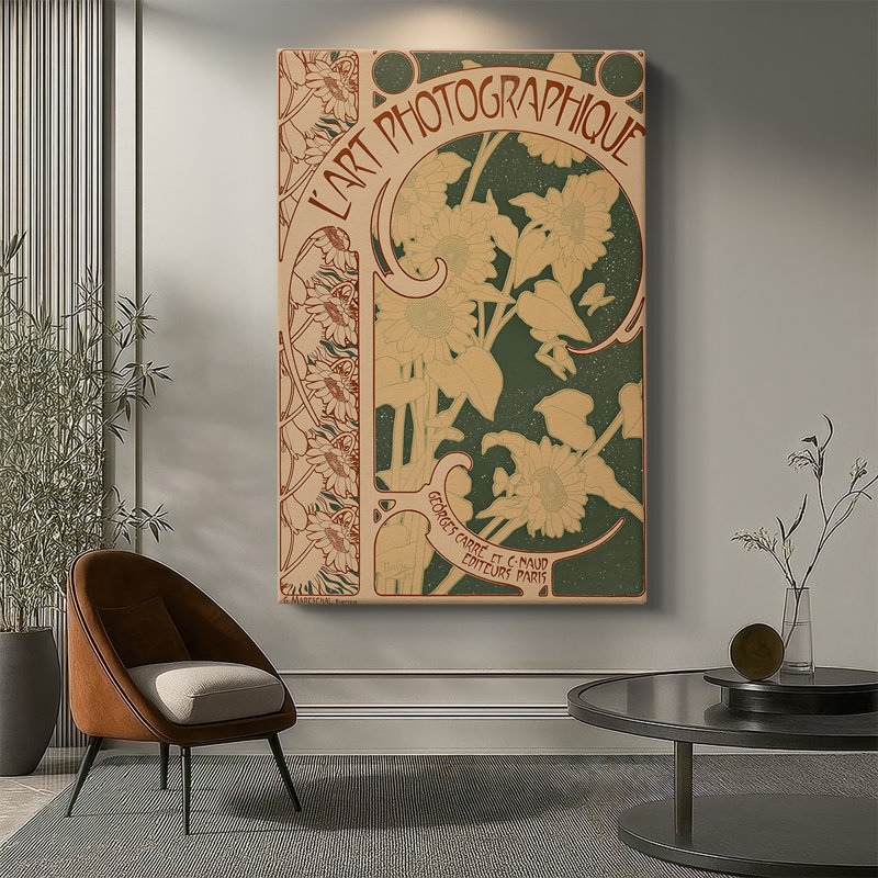 L'Art photographique - Toile tendue avec châssis par Alphonse Mucha, 32 x 48