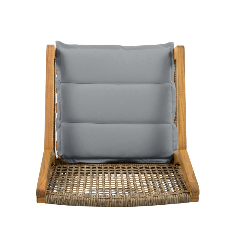 Ensemble de salle à manger de patio moderne en bois d'acacia pour 6 personnes Decia, Grey