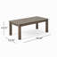 Ensemble de causeuse d'extérieur en bois d'acacia 4 places Temecula - Causeuse, table basse et 2 fauteuils club - fini gris + coussin gris