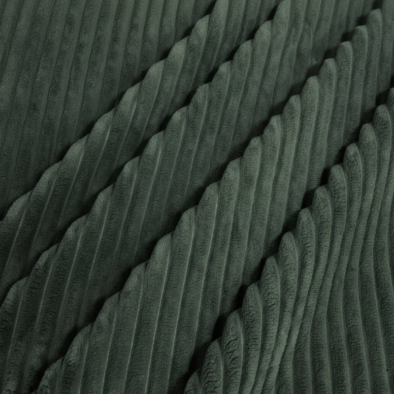Repose-pieds plein Corduroy Upholstery, Vert foncé