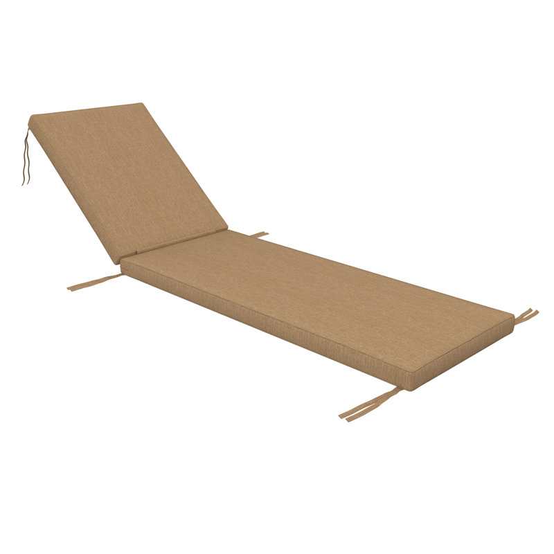 Outdoor Chaise Cushion With Sunbrella Fabric, 21" W x 78" D, Sunbrella® Canvas Heather Beige