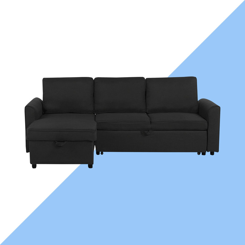 Casanova 3 Seater Sofa Bed, Black