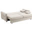 Canapé-lit en tissu beige - 93 po Lit profond avec rangement à livraison sécurisée de 231,78 lb-940535569-940535567