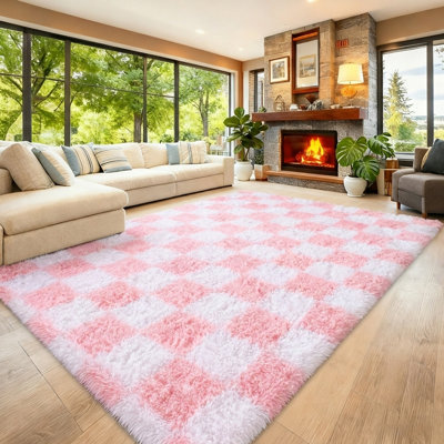 Silk-Cloud Series - Sleek Premium Velvet Area Rug, Smooth Touch Silky Microfiber, Non-Slip & Shed-Free Minimalist Shag Rug for Bedroom