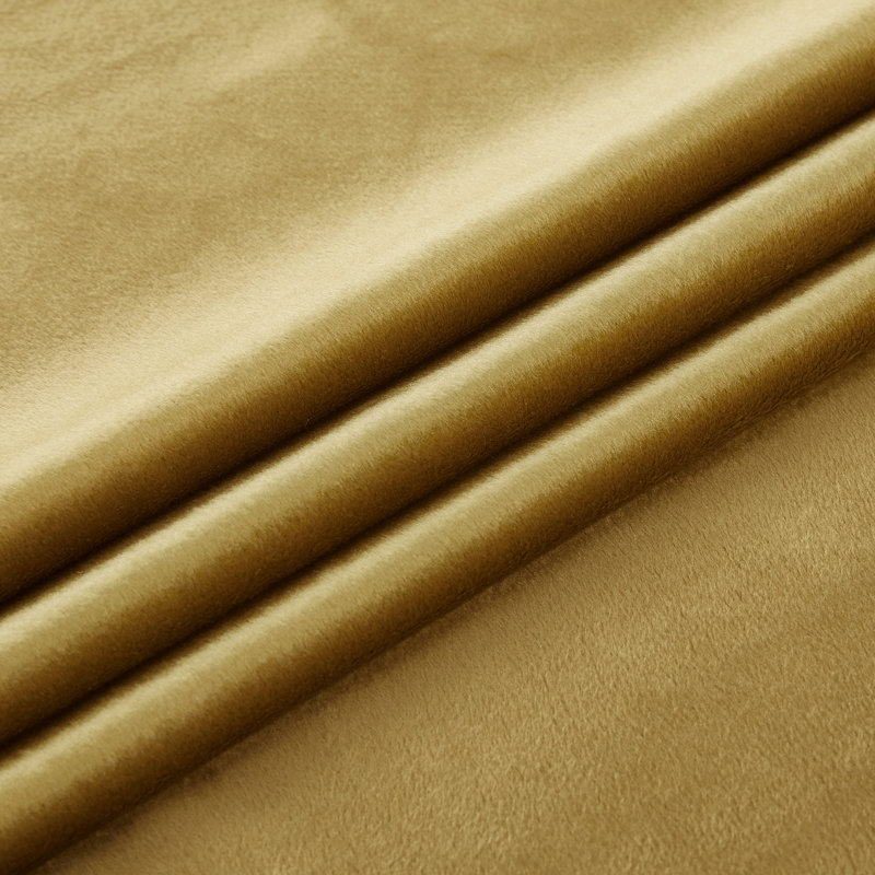 Paire de rideaux obscurcissant en velours de couleur unie Deavion, Doré, L 52 po x L 90 po