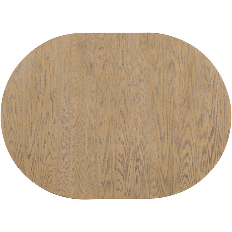 Lark Manor Farmhouse Round Extendable Dining Table With 16" Leaf Wood ...