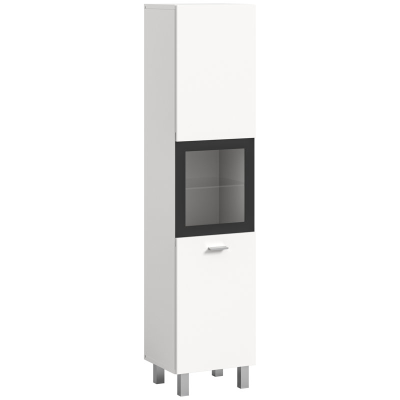 Boston Particle Board Freestanding Linen Cabinet, White