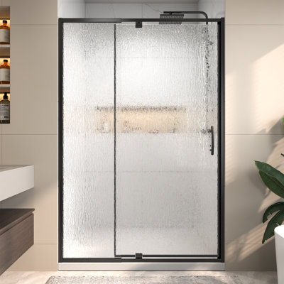 44"-48" W X 71" H Pivot Swing Framed Shower Door With 1/4" Tempered Clear Glass