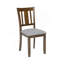 Ensemble de chaises de salle à manger pour 4 avec siège rembourré, noyer