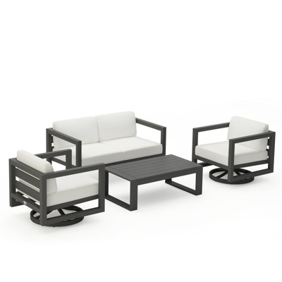 Avion 4 Piece Loveseat Set With Swivel