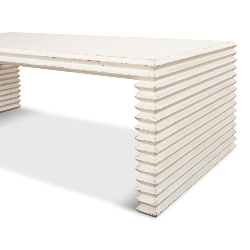 Solid Wood Coffee Table, Stone Gray