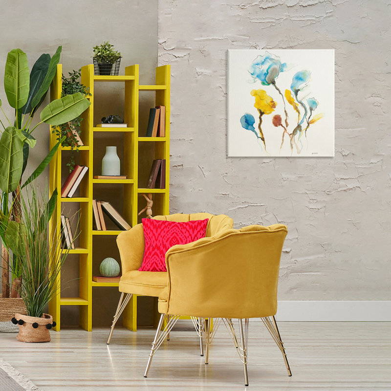 Art moderne sur toile, "Modern Watercolor Blooms" par Patti Mann, H 24 po x l 24 po
