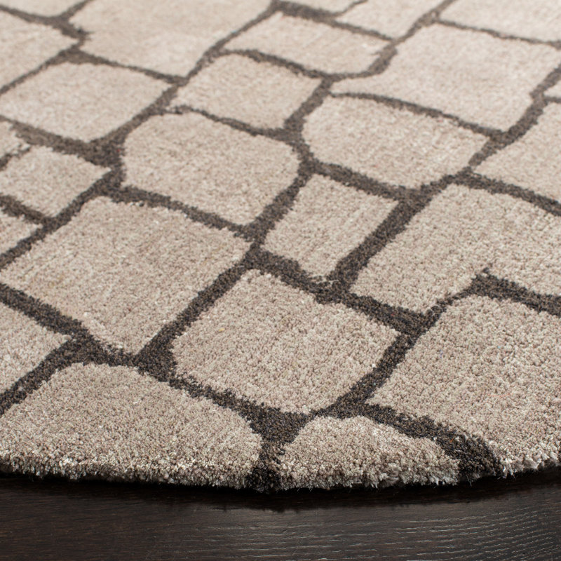 Soho Hand Tufted Wool Pile Geometric Rug, Rectangle 2' x 3'