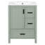 Meuble-lavabo moderne avec lavabo en céramique, porte à fermeture douce, tablette de porte double couche et 3 tiroirs-944290313
