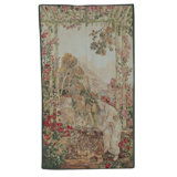 Hand-Knotted High-Quality Green and Beige Runner
