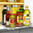 LYNK PROFESSIONAL Pull Out Spice Rack Organizer for Inside Kitchen Cabinets - 10-1/4 inch Wide - Slide Out Drawer – Chrome Sliding Spice Cabinet Organization Shelf Racks - 1 Tier-275203798