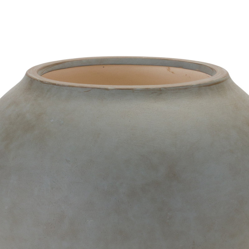 Vase de table en céramique Athenis, Gris / Crème