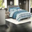 Ensembles de literie Serene Aqua, édredon en polyester avec motif à rayures moderne, parfait pour la détente à la maison