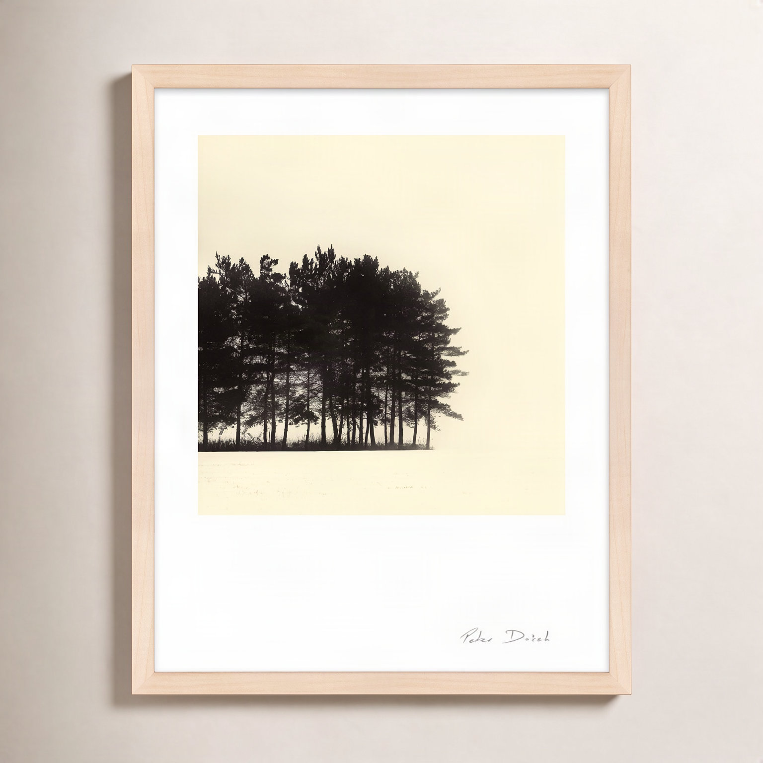Garden Sign "Copse" Print by Peter Dušek, 20" H x 16" W x 1.25" D, Brown
