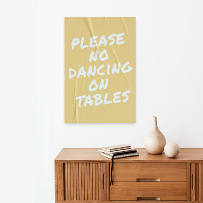 Veuillez ne pas danser sur les tables, art mural moderne abstrait