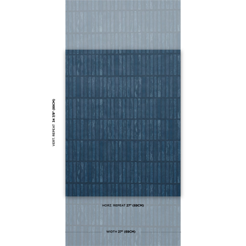 Schumacher X Backdrop Wabi-Sabi Wallpaper, Dark Blue