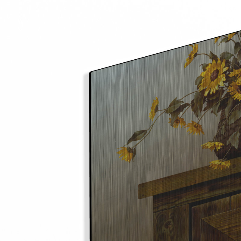 «Panier de tournesol» par Zhen-Huan Lu, H 12 po x l 16 po