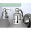 Applique murale moderne industrielle 2 lumières Grethe, finition nickel poli