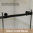56-60 "W X 60" H Frameless Sliding Shower Door In Matte Black Finish-116985573