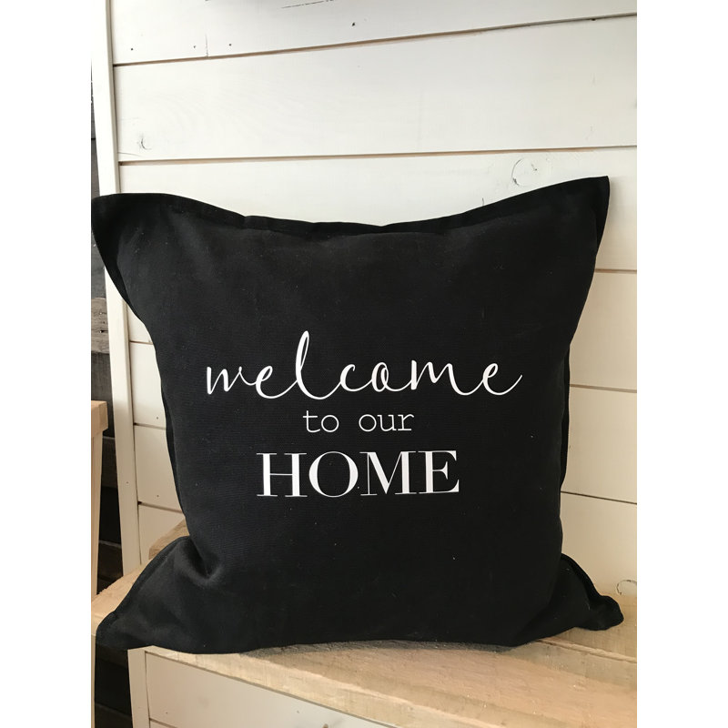 Coussin en coton Andrea Welcome to Our Home