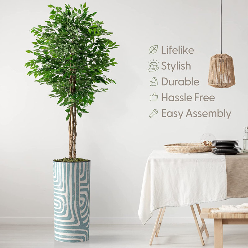 75'' Faux Ficus Tree in Pot