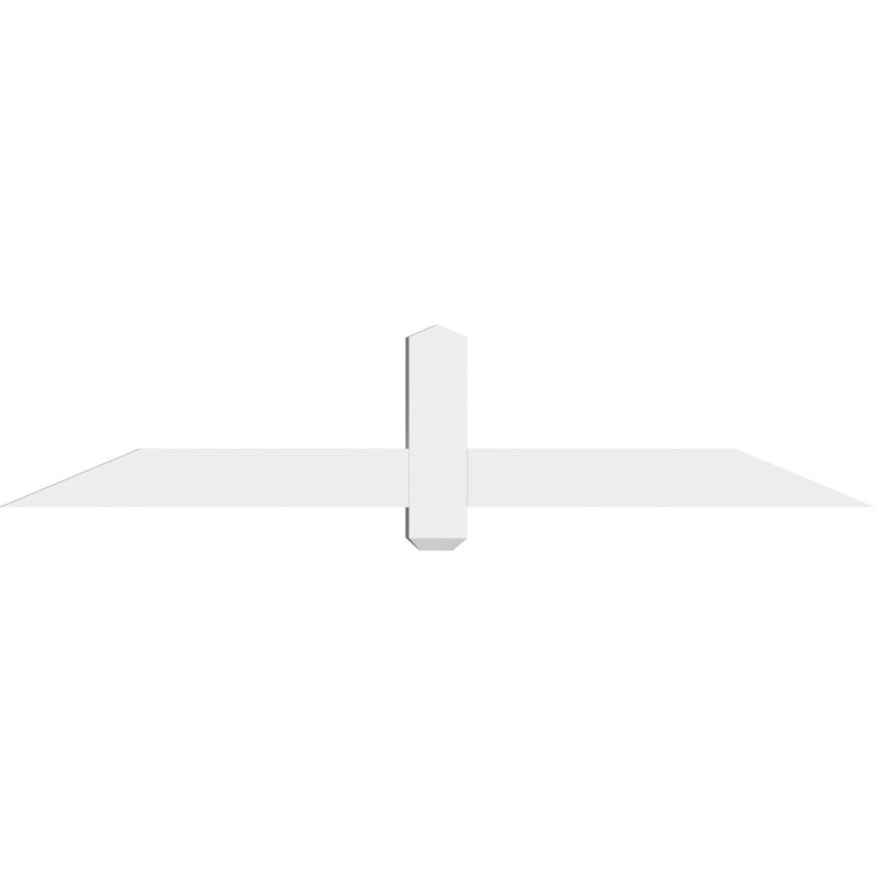 Support à pignon en uréthane Eugene, L 60 po x H 12 1/2 po, P 2 po x F 4 po