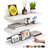 Set Of 3 Floating Shelves Bathroom For Wall – Farmhouse White Wood-1050120941